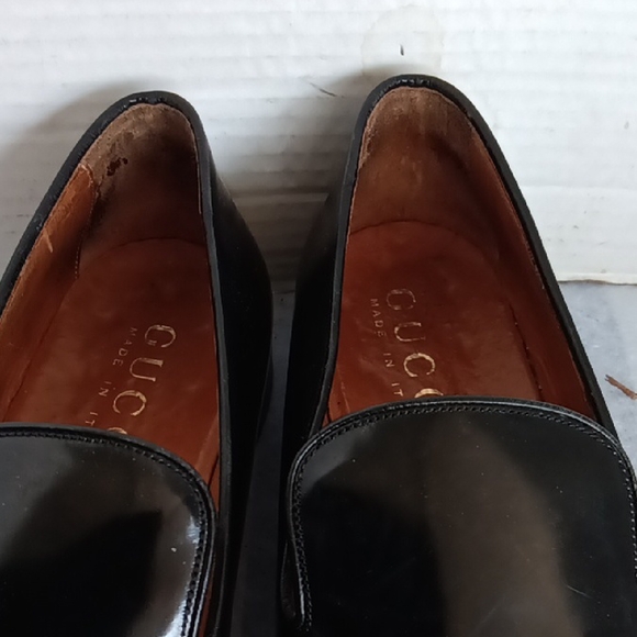 Gucci Men's Classic Black Leather Slip-Ons